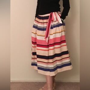 Kate Spade Multicolor Striped A-Line Skirt, Size 0, NWT